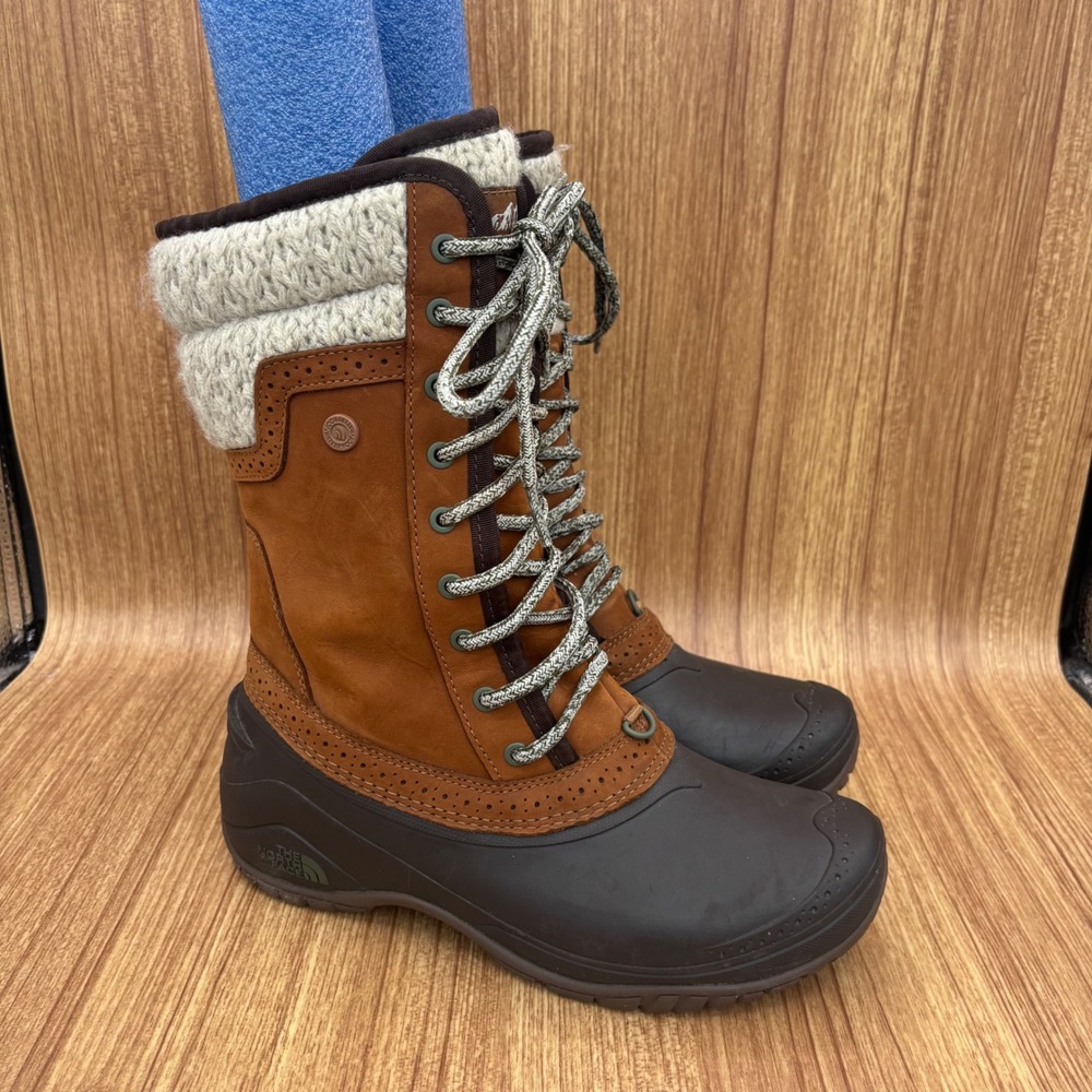 The North Face Shellista II Mid Boot Womens 6.5 Brown Waterproof NF00CVX2